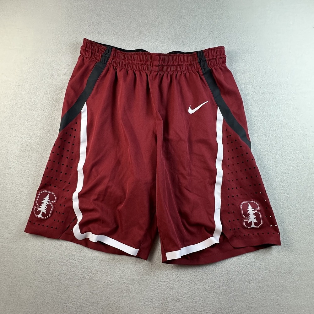 Stanford Cardinal Shorts Mens 34 Red NCAA Basketball Nike Elite Team Issued USA